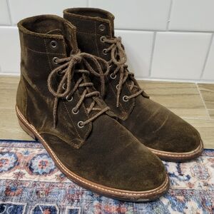 Nisolo Olive Suede Combat Boots